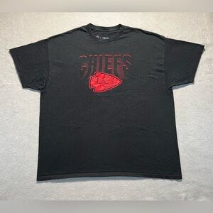NFL Team Apparel Kansas City Chiefs Men’s 2XL Black T-Shirt Cotton